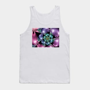 Pastel Floral Fractal Spiral Tank Top